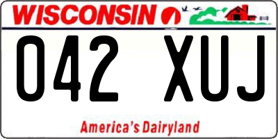 WI license plate 042XUJ