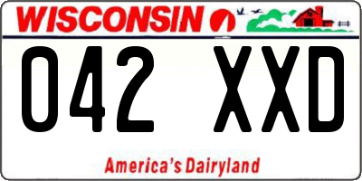 WI license plate 042XXD
