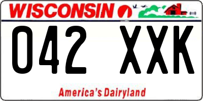 WI license plate 042XXK