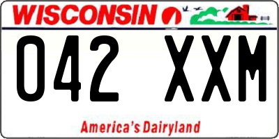 WI license plate 042XXM