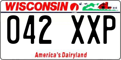 WI license plate 042XXP