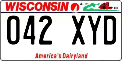WI license plate 042XYD