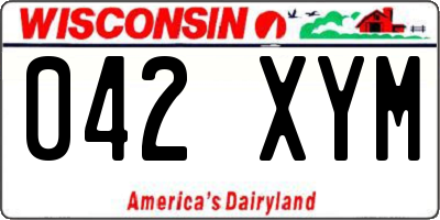 WI license plate 042XYM