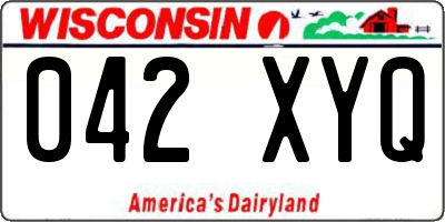 WI license plate 042XYQ