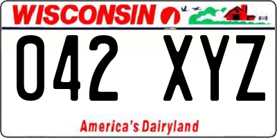WI license plate 042XYZ