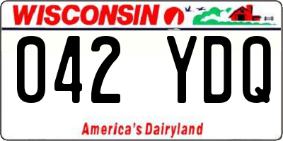 WI license plate 042YDQ