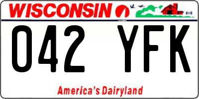 WI license plate 042YFK