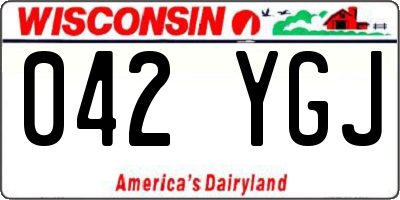 WI license plate 042YGJ