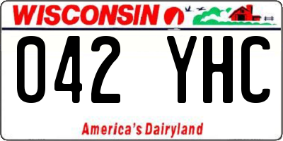 WI license plate 042YHC