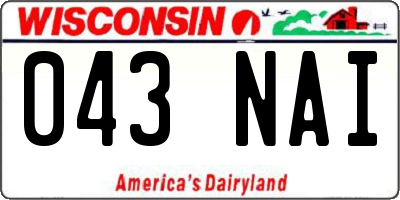 WI license plate 043NAI