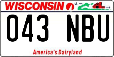 WI license plate 043NBU