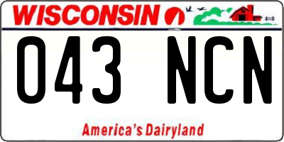 WI license plate 043NCN