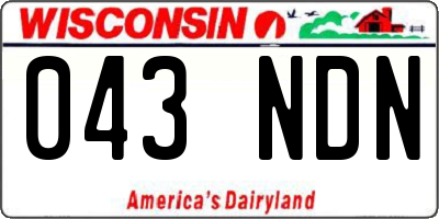WI license plate 043NDN