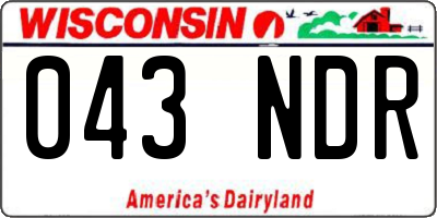 WI license plate 043NDR