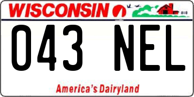 WI license plate 043NEL