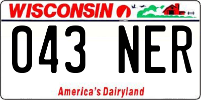 WI license plate 043NER