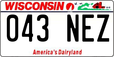 WI license plate 043NEZ
