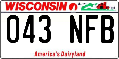 WI license plate 043NFB