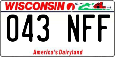 WI license plate 043NFF