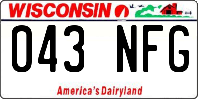 WI license plate 043NFG