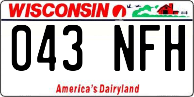WI license plate 043NFH