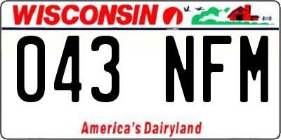 WI license plate 043NFM