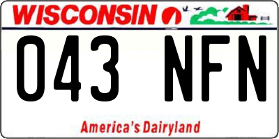 WI license plate 043NFN