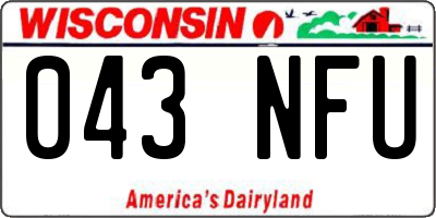 WI license plate 043NFU