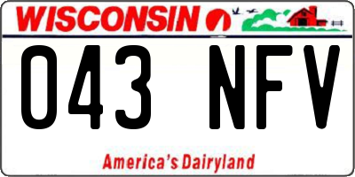 WI license plate 043NFV