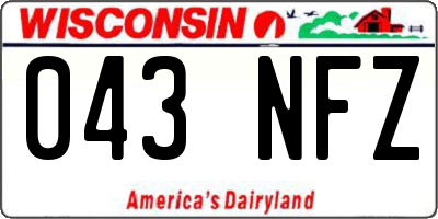 WI license plate 043NFZ