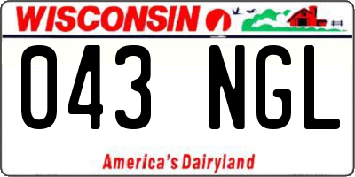 WI license plate 043NGL