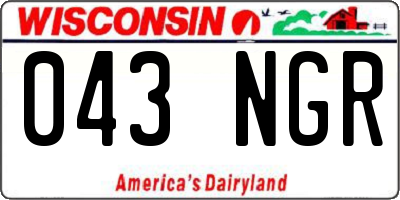 WI license plate 043NGR