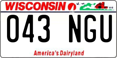 WI license plate 043NGU