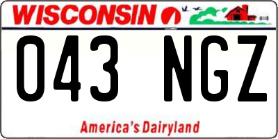 WI license plate 043NGZ