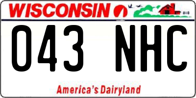 WI license plate 043NHC