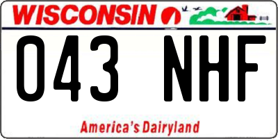 WI license plate 043NHF