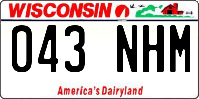 WI license plate 043NHM