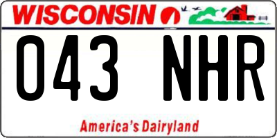 WI license plate 043NHR