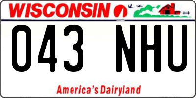 WI license plate 043NHU