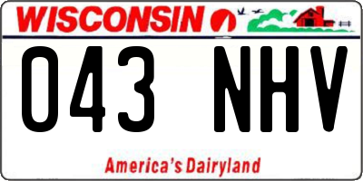WI license plate 043NHV
