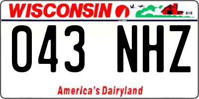 WI license plate 043NHZ