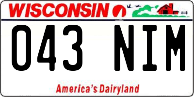 WI license plate 043NIM