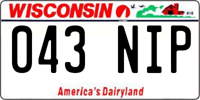 WI license plate 043NIP
