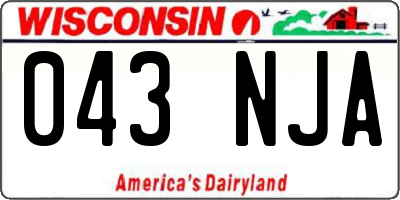 WI license plate 043NJA