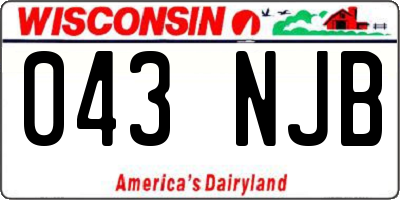 WI license plate 043NJB