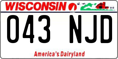 WI license plate 043NJD