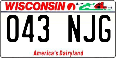 WI license plate 043NJG
