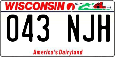 WI license plate 043NJH