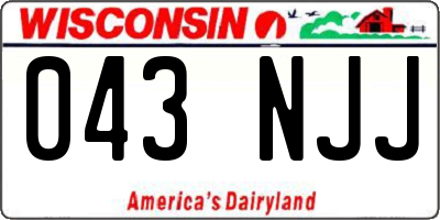 WI license plate 043NJJ
