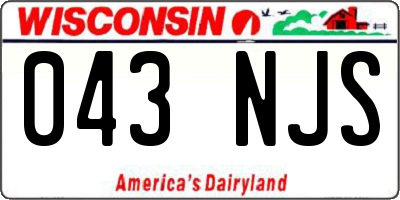 WI license plate 043NJS